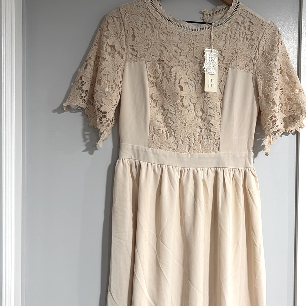 Roolee cream size small long maxi dress